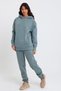 Women's Three Thread Fleece Oversize Tracksuit Set with Elastic Waist and Legs - 4