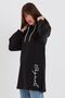 Women's Embroidered Side Slit 3 Thread Fleece Hooded Tunic - 7