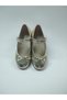Girls' Velcro Strap Gold Orthopedic Evening Dress Ballet Shoes