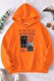 Unisex Plus Size Printed Hooded Sweatshirt