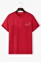 Unisex Plus Size Saturn Printed Crew Neck t-shirt