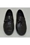 Men's Black Bow Detailed - Genuine Leather Inside and Outside Rubber Sole Loafer Shoe -EMNON6SH - 5