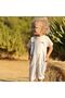 Boy's Striped Linen Salopet Shorts Overalls - 3