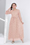 Long Guipure Patterned Hijab Dress - Young Girl Lined - 2