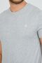 Light Gray Melange Crew Neck Cotton Slim Fit Men's Limited Edition Basic - 2