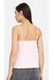 Powder Color Lace Collar Adjustable Rope Strap Blouse - 5