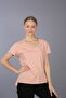 Pink 100% Cotton V-neck Knitted T-shirt