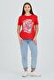 Red Front Printed Cotton Basic