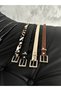 Women's Classic Buckle Set of 4 (Leo&Ekru&Black&Brown) Pants & Skirt & Jacket & Shorts & Dress Belt