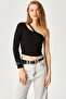 Black Single Sleeve Style Blouse - 4