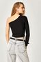Black Single Sleeve Style Blouse - 5