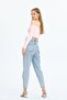 Powder Pink Off-the-Shoulder Long Sleeve Crop (Narrow Fit) - 4