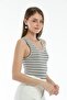 White Striped Tank Top / Skinny Fit - 6