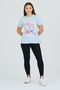 Powder Blue Front Printed Basic - 4