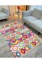 Cotton Series Multy Tones Diamond Pattern Decorative Woven Base Rug - 3