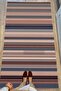 Cotton Series Coffee Tones Zigzag Antique Authentic Ethnic Pattern Decorative Woven Base Rug - 4