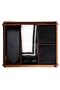 Gift Set with Wooden Box, Silk Tie, Silk Handkerchief, Metal Cufflinks, Bamboo Socks