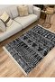 Cotton Series Black and White Scandinavian Authentic Pattern Decorative Woven Base Rug