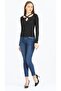Ink Black Long Sleeve Blouse with Drop Cut Detail - 3