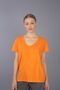 Orange 100% Cotton V-Neck Knitted T-Shirt