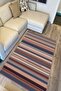 Cotton Series Coffee Tones Zigzag Antique Authentic Ethnic Pattern Decorative Woven Base Rug - 3