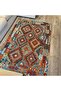 Cotton Series Light Blue Tone Diamond Geometric Pattern Decorative Woven Base Rug - 7