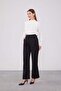 Double Pleated Black Fabric Trousers - 2