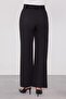 Double Pleated Black Fabric Trousers - 5