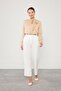 Ecru Pleat Detailed Fabric Trousers - 2