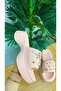Sonimix Ezo 156 Embellished Butterfly Luxury Everyday Beach Sea Pool Slippers - 3
