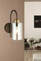 Black UFO Cylinder Glass Downward Facing Modern Sconce - 2
