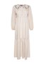 Cream Embroidered Detail Linen-Look Woven Dress TCTSS23EB00257 - 8