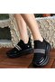 Wordi Black Stretch Patent Leather Detailed Sneakers - 4