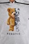 ROBOTIC BEAR PRINT DETAILED HOODED KANGAROO POCKET BOTTOM TOP BOY Tracksuit SET - 2