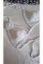White Flower Rose Detail Hand-knitted Bikini Top - Summer Summer Blouse Bustier - 2