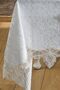 Velvet Luxury Tablecloth Set Lacy Laced 26 Pieces Petrana Cream - 3