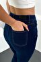 Women's Blue Super Skinny Fit High Waist Lycra Jean Denim Trousers Jenni̇e-B.Black-A - 8