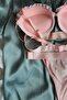 Mussel Model Satin Stripe Padded Bra Panty Set - Bralet and Panty Set - 4