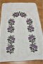 Dowry Canvas Etamine Embroidered 100% Cotton Linen Prayer Rug Cream*lilac - 2