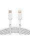 Braided USB-C to Lightning Cable for Fast Charging, (iPhone 15 or Earlier) MFi-Certified, 2m, White - 5