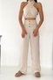 New Season Women's Beige Halter Crop Blouse - 3