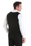 Black Regular Fit Plain V-Neck Knitwear Vest - 6