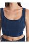 Xside Women's U-Neck Plain Jean Crop - 3