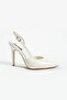 Open Back Low-cut Pearl Color Stiletto - 2