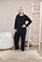 Wide Fit Mother's Set Winter Long Sleeve Large Size Pajamas Set Double Set - 4