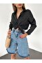 Women's Pleated Bermuda Shorts Loose Cut