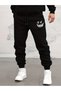 Unisex Design Face Printed Sweatpants with Elasticated Sweatpants