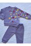Flower Patterned Baby Girl Set 6-9-12 Months - 6