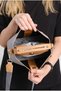Women's Gray Embossed Printed Hand and Shoulder Bag-Nb4002 - 3
