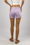 100% Cotton Women's Ribbed Striped Slim Shorts Lilac - 9